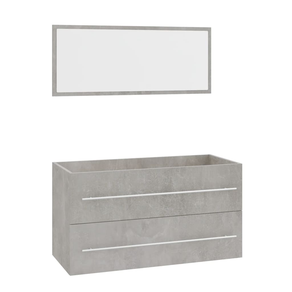 Set Mobili da Bagno 3 pz Grigio Cemento | homemem39