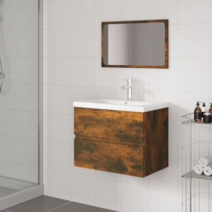 Set di Mobili da Bagno Rovere Fumo in Legno Multistrato | homemem39
