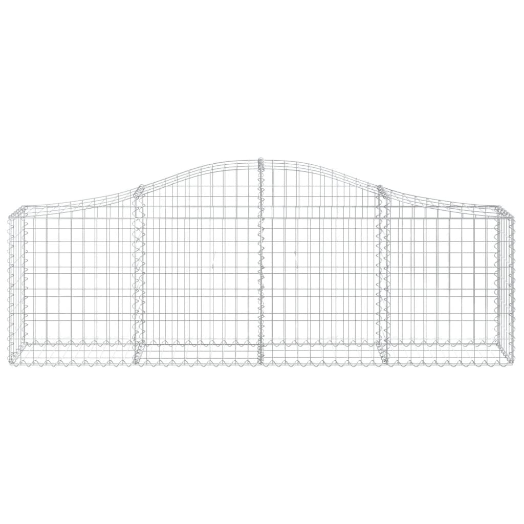 Cesto Gabbione ad Arco 200x30x60/80 cm Ferro Zincato | homemem39