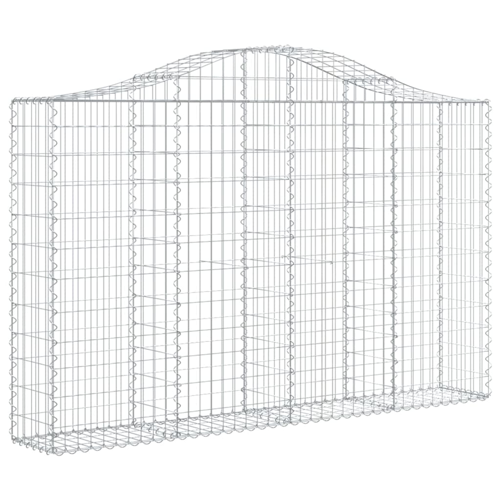 Cesto Gabbione ad Arco 200x30x120/140 cm Ferro Zincato | homemem39