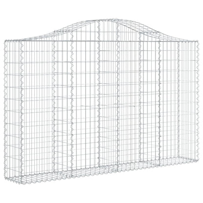 Cesto Gabbione ad Arco 200x30x120/140 cm Ferro Zincato | homemem39