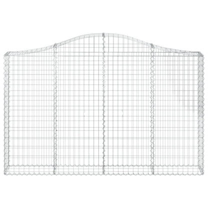 Cesto Gabbione ad Arco 200x30x120/140 cm Ferro Zincato | homemem39