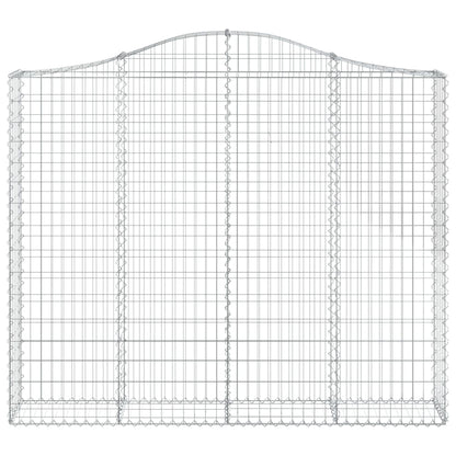 Cesto Gabbione ad Arco 200x30x160/180 cm Ferro Zincato | homemem39