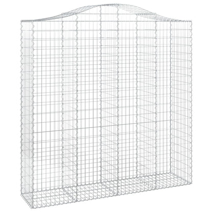 Cesto Gabbione ad Arco 200x50x200/220 cm Ferro Zincato | homemem39