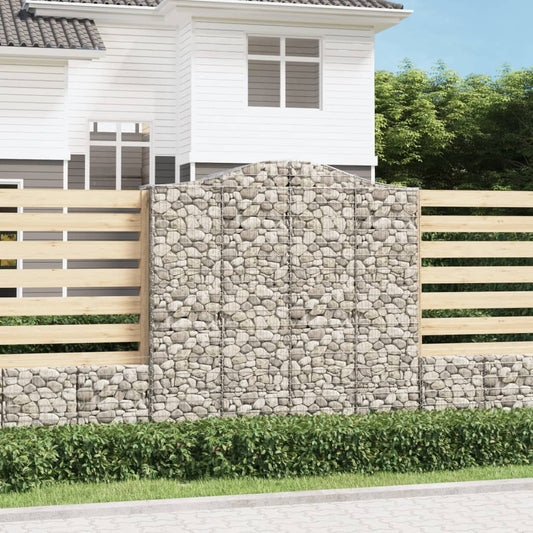 Cesto Gabbione ad Arco 200x50x200/220 cm Ferro Zincato | homemem39