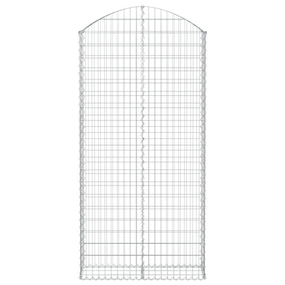 Cesto Gabbione ad Arco 100x30x200/220 cm Ferro Zincato - homemem39