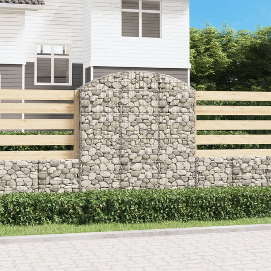 Cesto Gabbione ad Arco 150x30x160/180 cm Ferro Zincato | homemem39