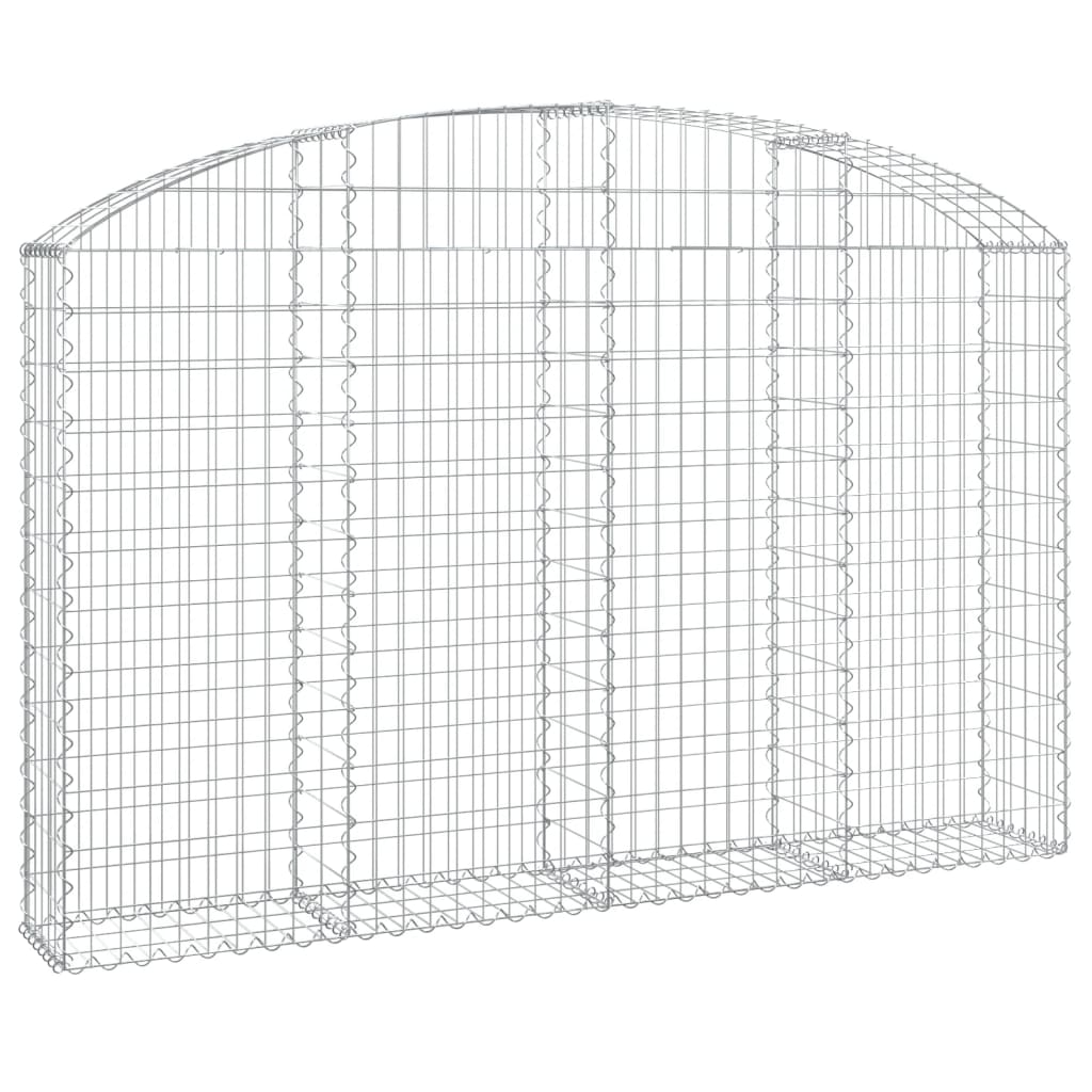 Arched Gabion Basket 200x30x120/140 cm Galvanized Iron