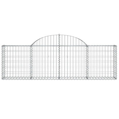 Cesto Gabbione ad Arco 200x30x60/80 cm Ferro Zincato - homemem39