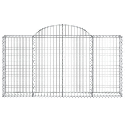 Cesto Gabbione ad Arco 200x30x100/120 cm Ferro Zincato - homemem39