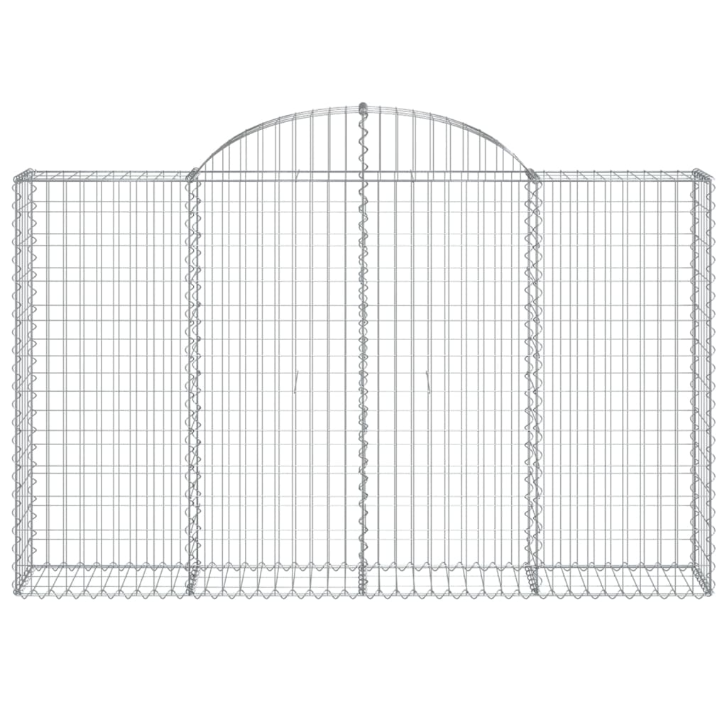 Cesto Gabbione ad Arco 200x30x120/140 cm Ferro Zincato - homemem39