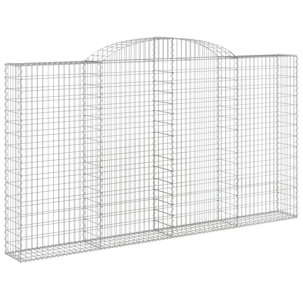 Cesto Gabbione ad Arco 300x30x160/180 cm Ferro Zincato | homemem39
