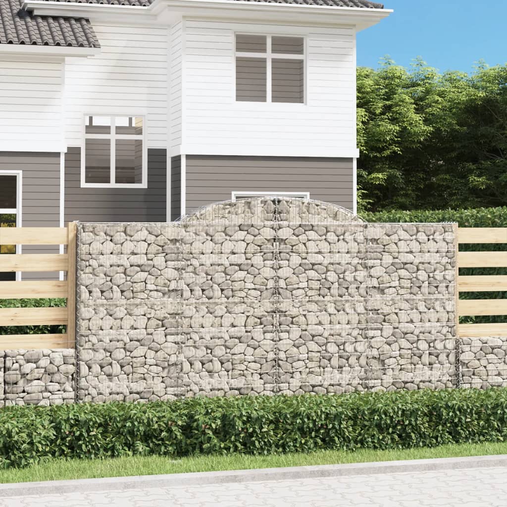 Cesto Gabbione ad Arco 300x30x160/180 cm Ferro Zincato | homemem39
