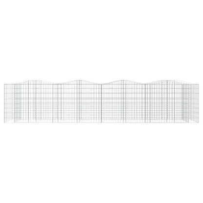 Gabbione ad Arco con Letto Rialzato 400x100x100cm Ferro Zincato - homemem39