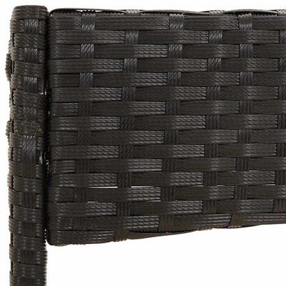 Set Divani da Giardino 4 pz con Cuscini Nero in Polyrattan - homemem39