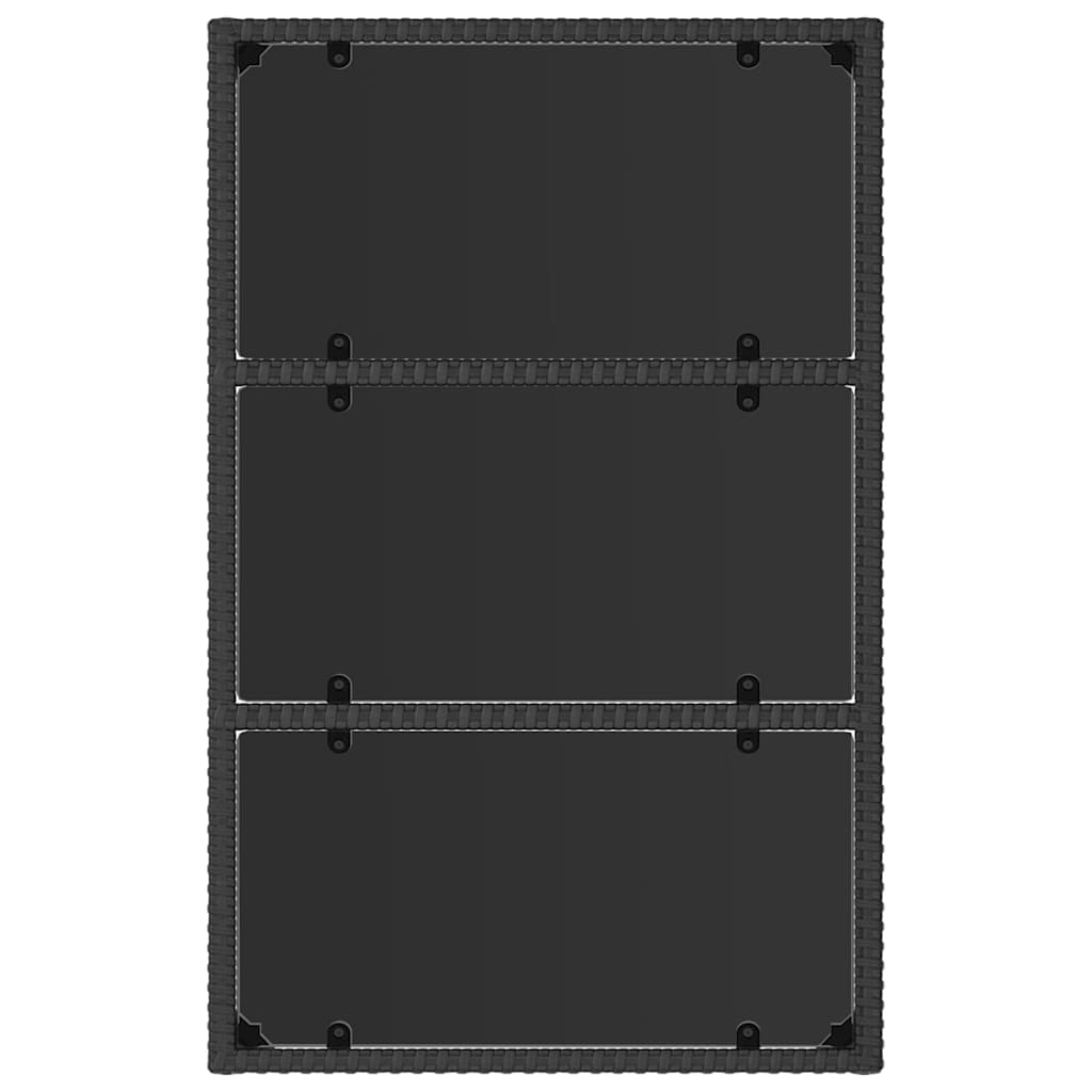 Set Divani da Giardino 4 pz con Cuscini Nero in Polyrattan - homemem39