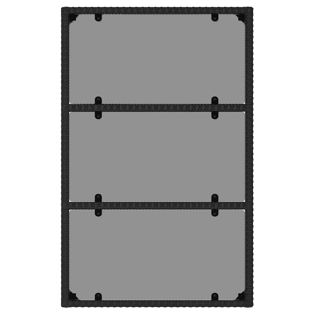 Set Mobili da Giardino 6 pz con Cuscini in Polyrattan Nero - homemem39