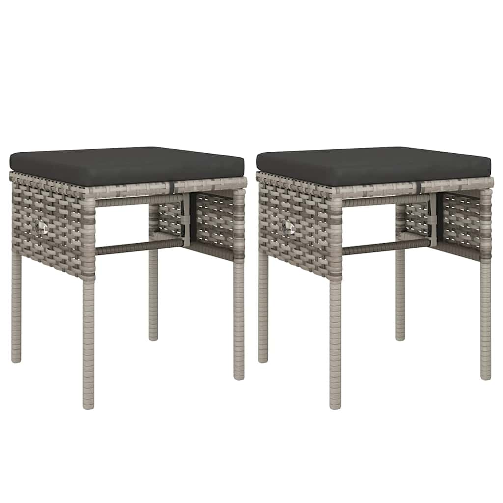Set Divani da Giardino 6 pz con Cuscini in Polyrattan Grigio - homemem39