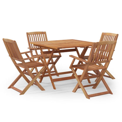 Set da Pranzo per Giardino 5 pz in Legno Massello di Acacia | homemem39