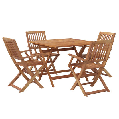 Set da Pranzo per Giardino 5 pz in Legno Massello di Acacia | homemem39