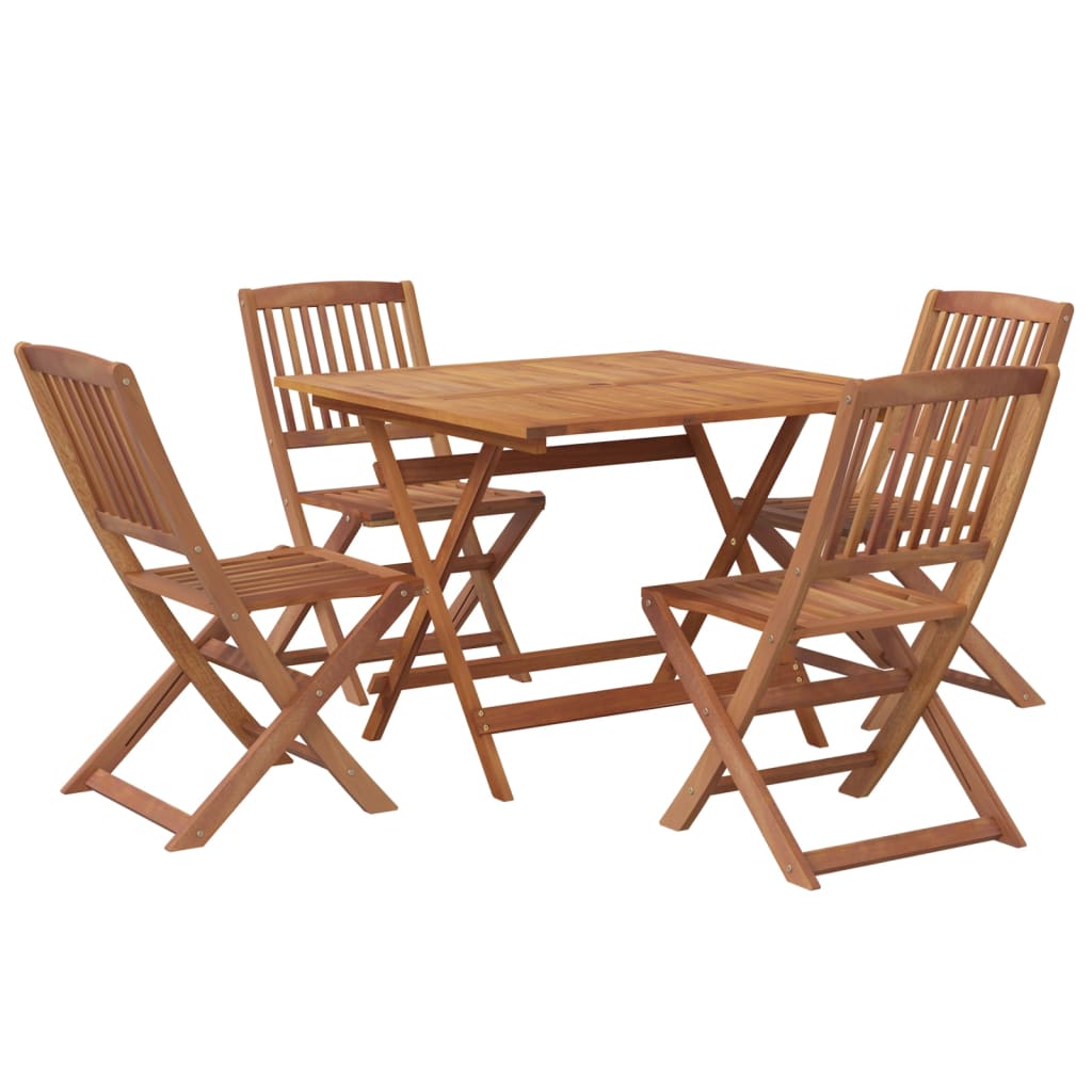 Set da Pranzo per Giardino 5 pz in Legno Massello di Acacia | homemem39