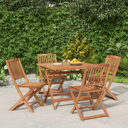 Set da Pranzo per Giardino 5 pz in Legno Massello di Acacia | homemem39