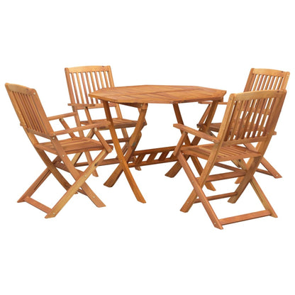 Set da Pranzo per Giardino 5 pz in Legno Massello di Acacia | homemem39