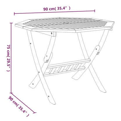 Set da Pranzo per Giardino 5 pz in Legno Massello di Acacia | homemem39