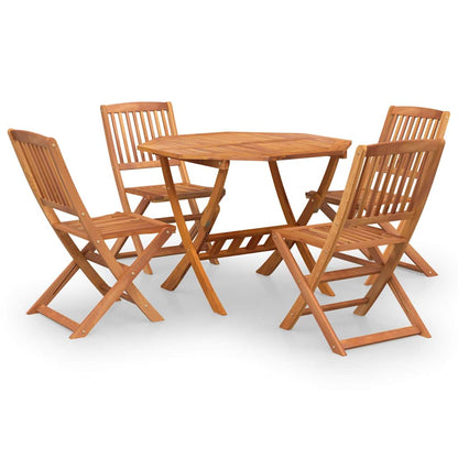 Set da Pranzo per Giardino 5 pz in Legno Massello di Acacia | homemem39