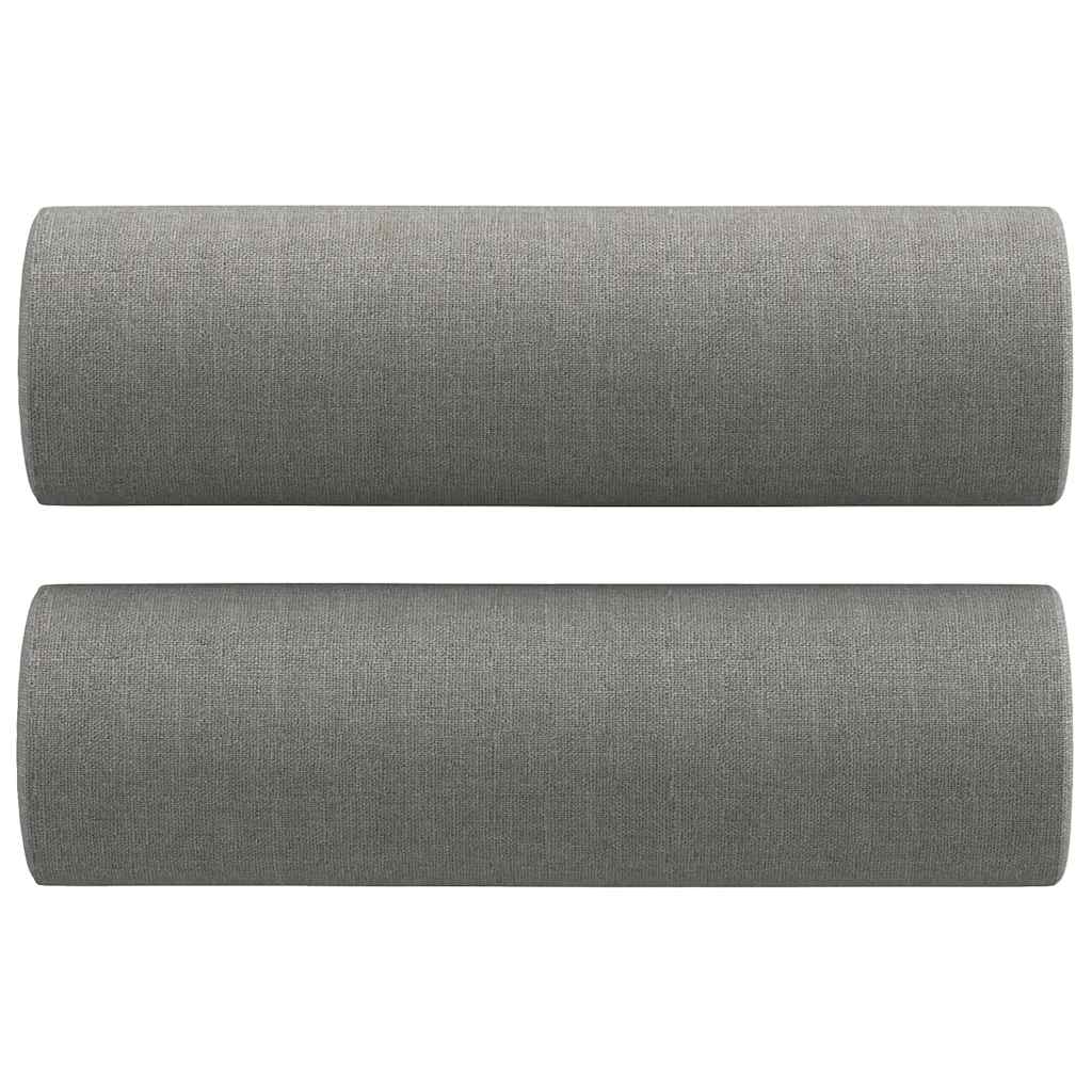 Divano a 3 Posti con Cuscini Grigio Scuro 210 cm in Tessuto | homemem39