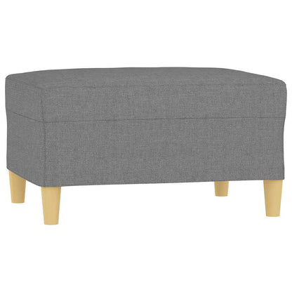 Divano a 3 Posti con Poggiapiedi Grigio Scuro 210cm in Tessuto | homemem39