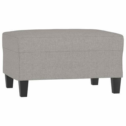 Divano a 3 Posti con Poggiapiedi Grigio Chiaro 210cm in Tessuto | homemem39