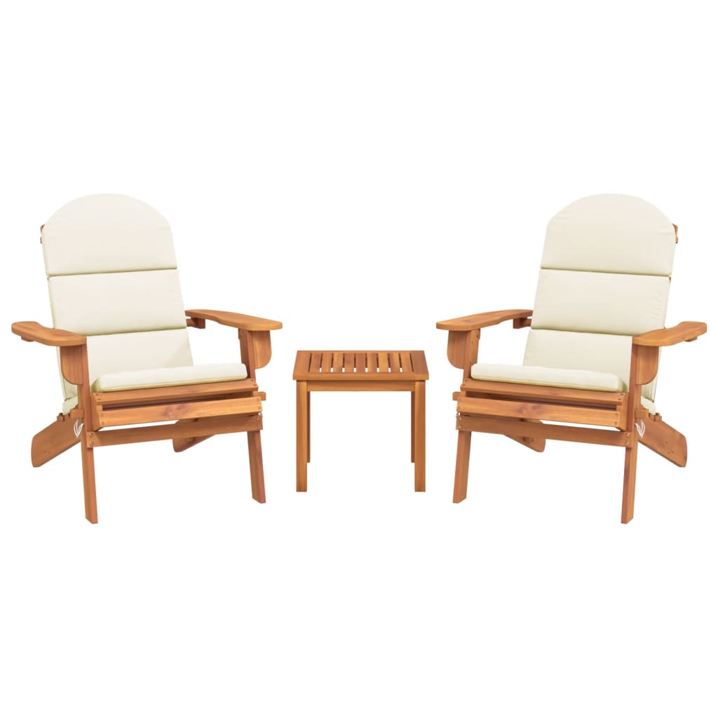 Set Salotto da Giardino Adirondack 3pz Legno Massello di Acacia | homemem39