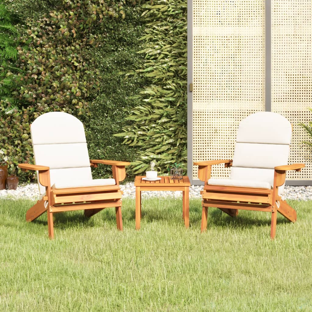 Set Salotto da Giardino Adirondack 3pz Legno Massello di Acacia | homemem39