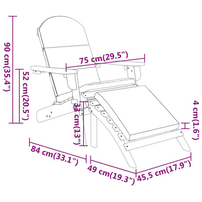 Set Salotto da Giardino Adirondack 3pz Legno Massello di Acacia - homemem39