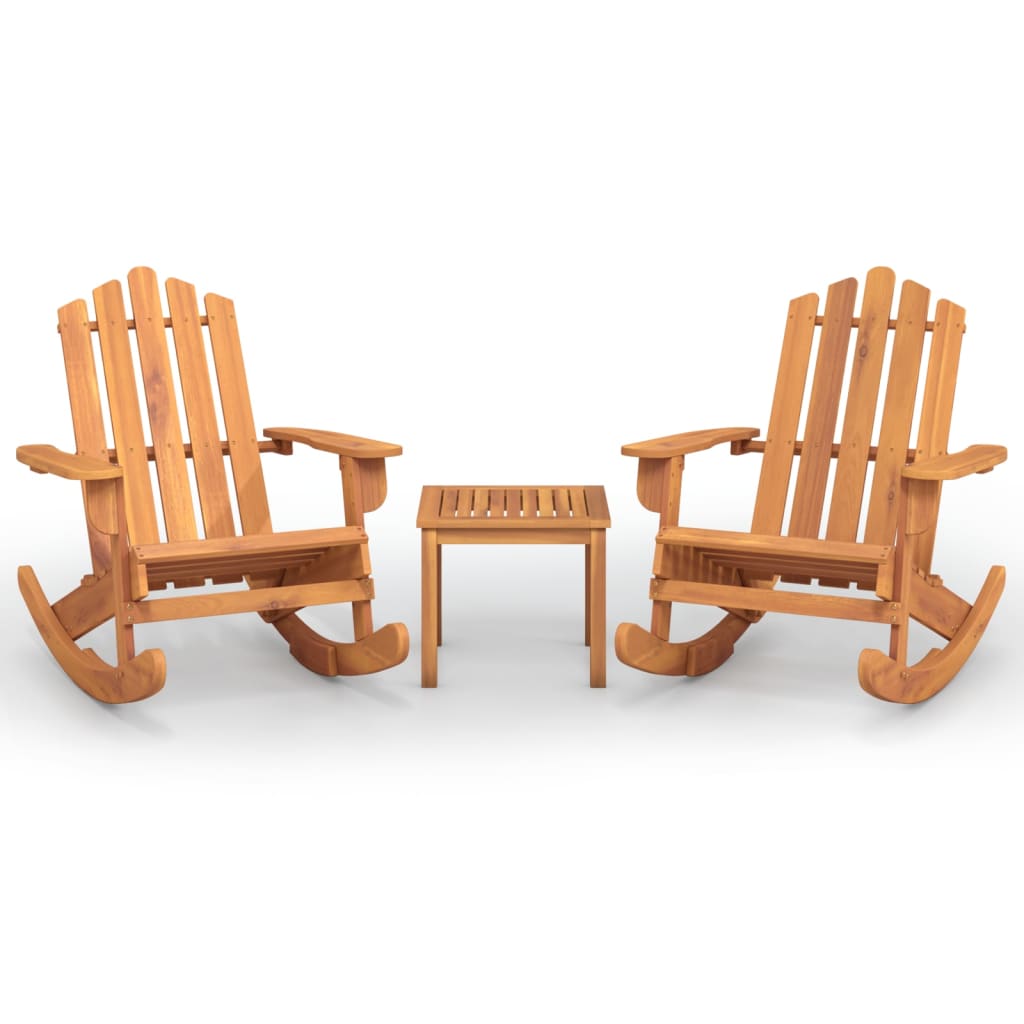 Set Salotto da Giardino Adirondack 3pz Legno Massello di Acacia | homemem39
