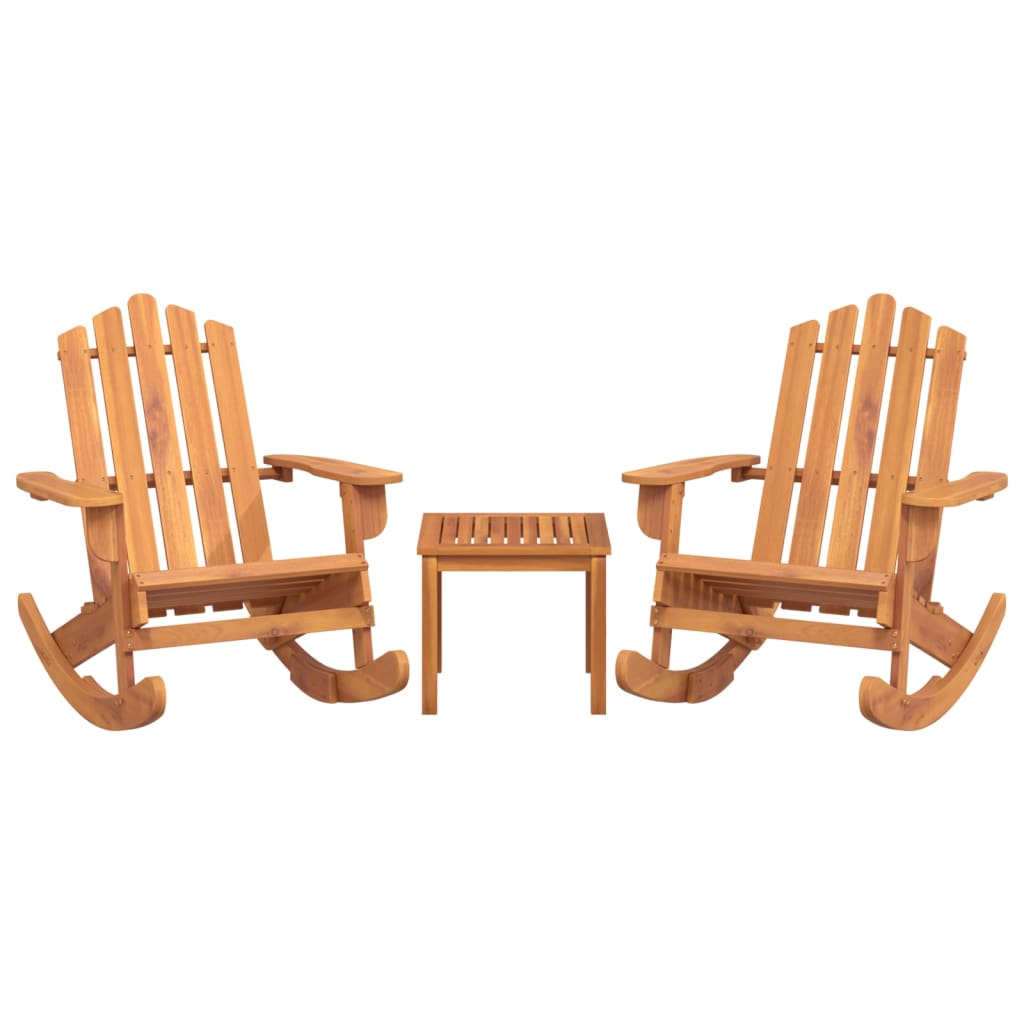 Set Salotto da Giardino Adirondack 3pz Legno Massello di Acacia | homemem39