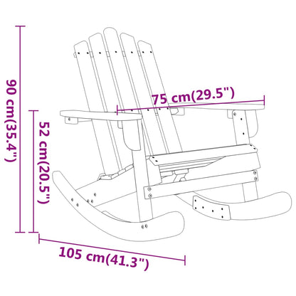 Set Salotto da Giardino Adirondack 3pz Legno Massello di Acacia | homemem39