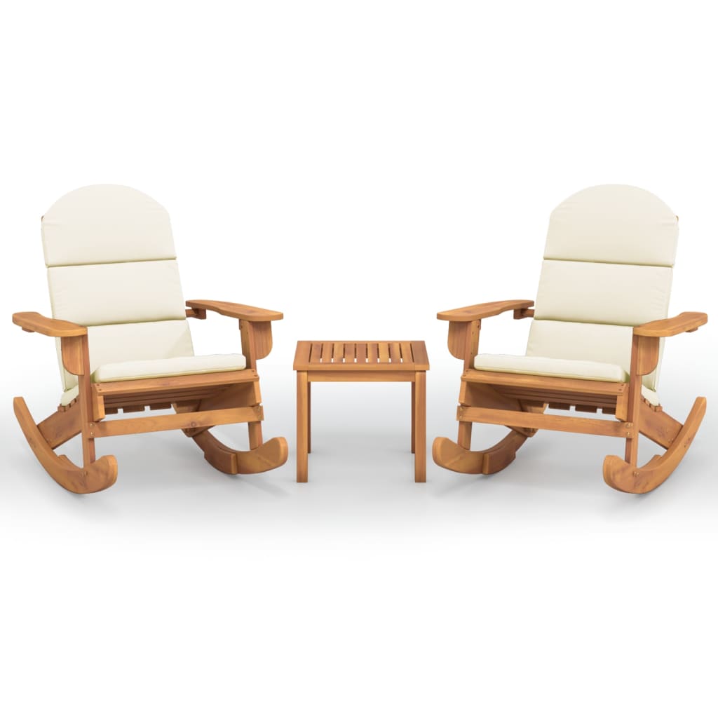 Set Salotto da Giardino Adirondack 3pz Legno Massello di Acacia | homemem39