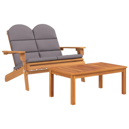 Set Salotto da Giardino Adirondack 4pz Legno Massello di Acacia