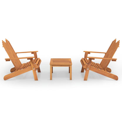 Set Salotto da Giardino Adirondack 3pz Legno Massello di Acacia | homemem39