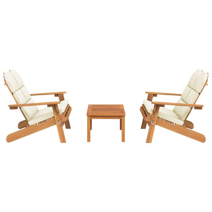 Set Salotto da Giardino Adirondack 3pz Legno Massello di Acacia | homemem39