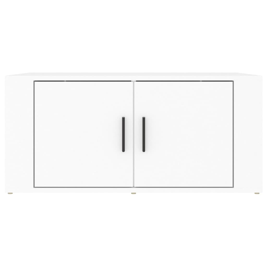 Tavolino da Salotto Bianco 80x50x36 cm in Legno Multistrato