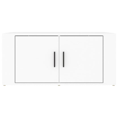 Tavolino da Salotto Bianco 80x50x36 cm in Legno Multistrato