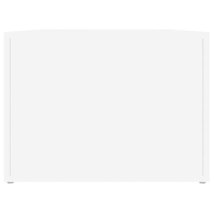 Tavolino da Salotto Bianco 80x50x36 cm in Legno Multistrato