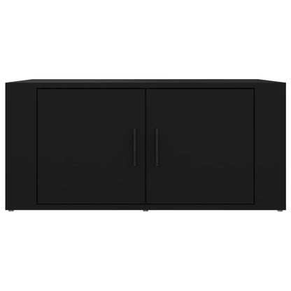 Tavolino da Salotto Nero 80x50x36 cm in Legno Multistrato | homemem39