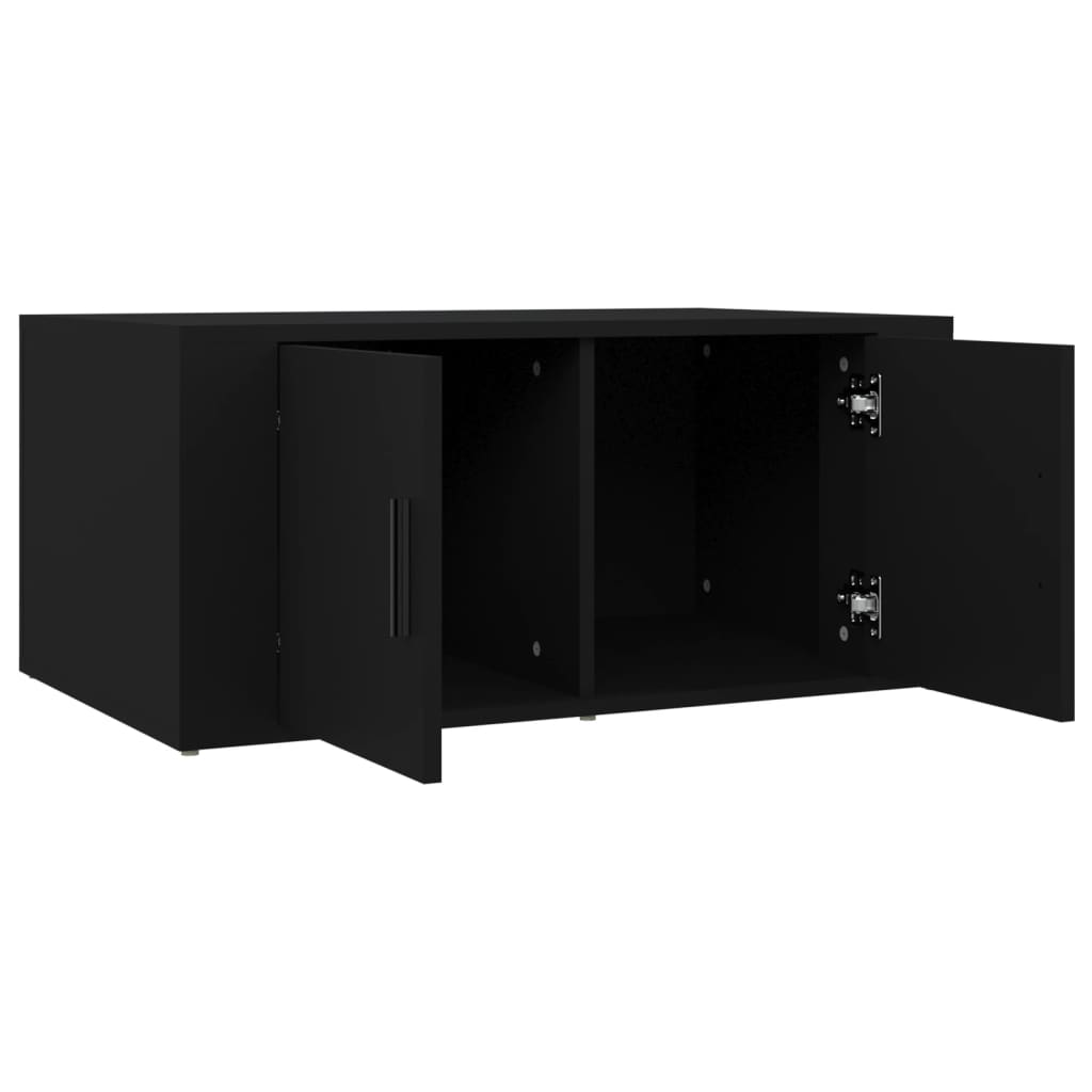 Tavolino da Salotto Nero 80x50x36 cm in Legno Multistrato | homemem39