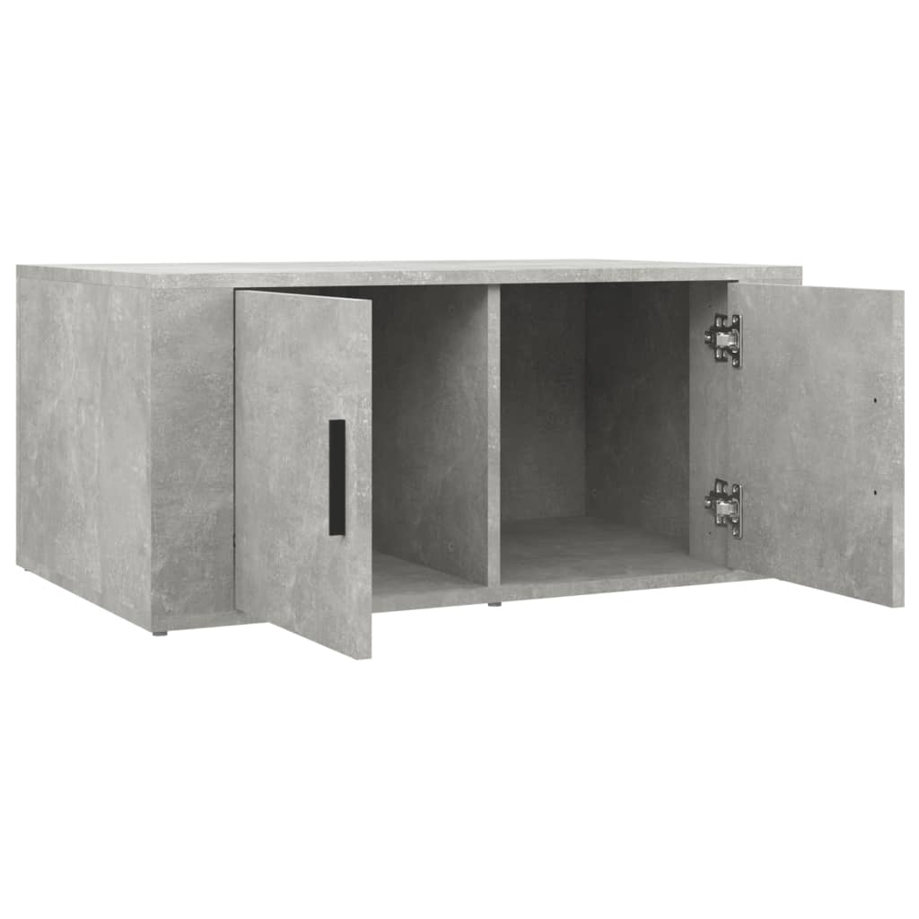 Tavolino Salotto Grigio Cemento 80x50x36 cm Legno Multistrato | homemem39