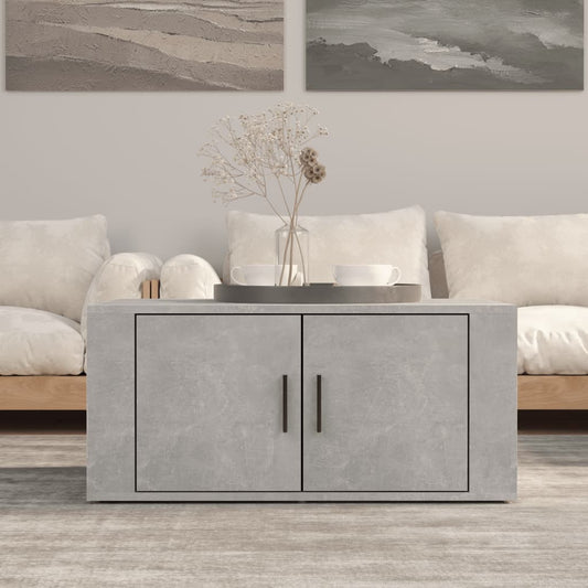 Tavolino Salotto Grigio Cemento 80x50x36 cm Legno Multistrato | homemem39