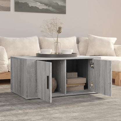 Tavolino da Salotto Grigio Sonoma 80x50x36 cm Legno Multistrato | homemem39